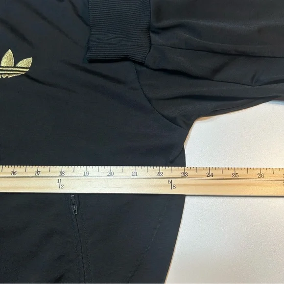 Adidas Originals Firebird Track Jacket Black Gold Trefoil Logo Size Small - Picture 5 of 6